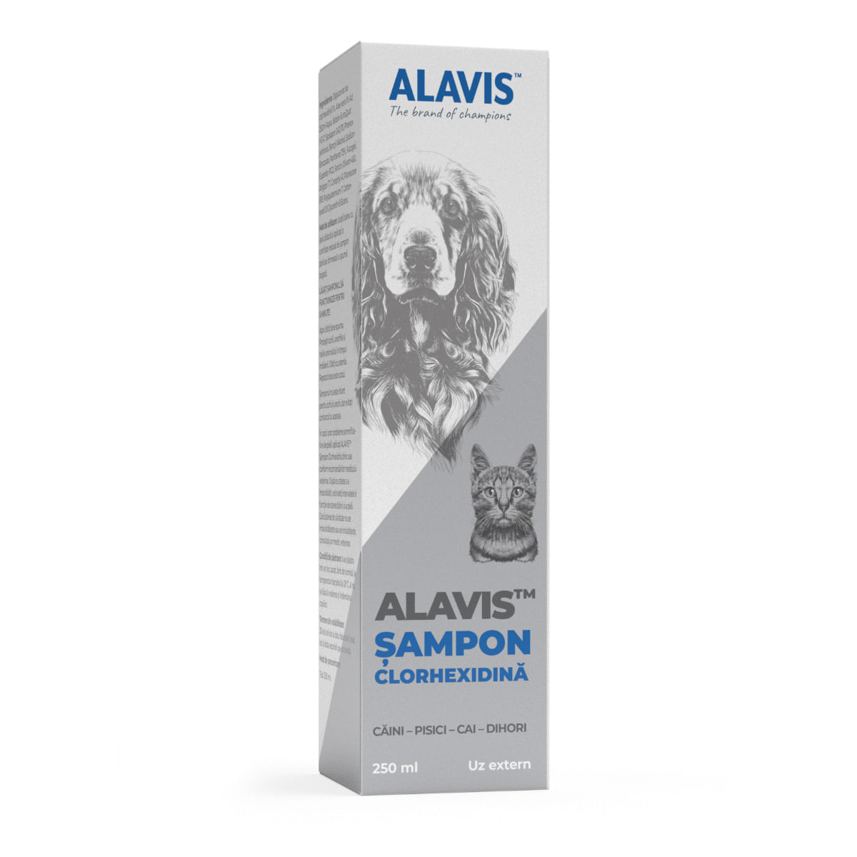 ALAVIS Clorhexidine, XS-XL, șampon câini și pisici, antibacterian, flacon, 250ml - 1 | YEO